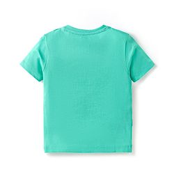 Babyhug Disney Single Jersey Knit Half Sleeves Shorts Night Suit With Mickey Mouse Graphics - Turquoise Green