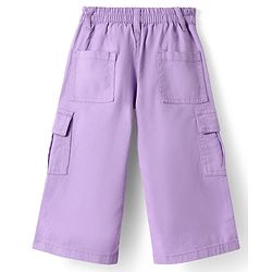 Babyhug Twill Woven Full Length Solid Trouser with Stretch - Lavender