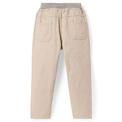 Babyoye Twill Woven Full Length Trousers with With Stretch - Beige
