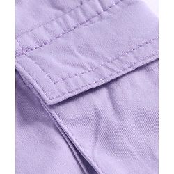Babyhug Twill Woven Full Length Solid Joggers - Lilac