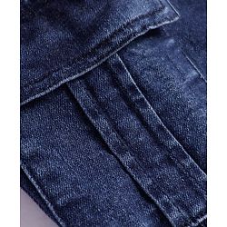 Babyhug Denim Full Length Washed Jogger With Stretch - Blue