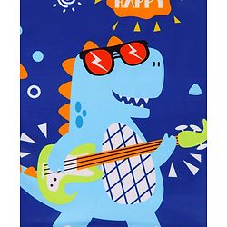 Babyhug Half Raglan Sleeves Two Piece Swimsuit With Dino Print - Blue