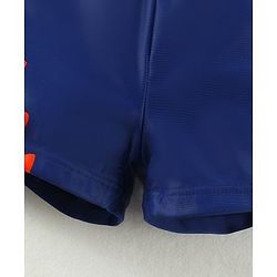 Babyhug Swimming Trunk With Dino Print & Swimming Cap - Navy Blue