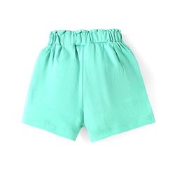 Babyhug Cotton Single Jersey Knit Mid Thigh Shorts With Floral Print Pack of 3 - Orange Pink & Green
