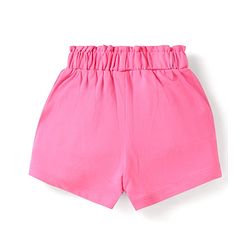 Babyhug Cotton Single Jersey Knit Mid Thigh Shorts With Floral Print Pack of 3 - Orange Pink & Green