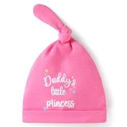 Babyhug 100% Cotton Cap with Daddy's Little Princess Text Print - Pink