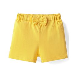Babyhug Single Jersey Knit Mid Thigh Shorts With Tropical Theme Pack Of 3 - Yellow Pink & Light Green