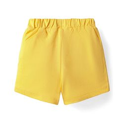 Babyhug Single Jersey Knit Mid Thigh Shorts With Tropical Theme Pack Of 3 - Yellow Pink & Light Green