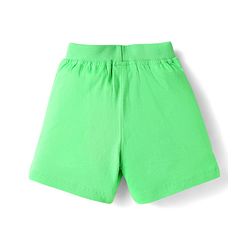 Babyhug Cotton Knit Mid Thigh Shorts with Animal Print Pack of 3 - Yellow Navy Blue & Light Green