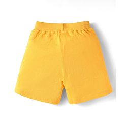 Babyhug Cotton Knit Mid Thigh Shorts with Animal Print Pack of 3 - Yellow Navy Blue & Light Green