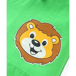 Babyhug Cotton Knit Mid Thigh Shorts with Animal Print Pack of 3 - Yellow Navy Blue & Light Green
