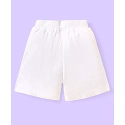 Babyhug Cotton Knit Mid Thigh Length Shorts with Beach Theme Print Pack of 3 - White Light Blue & Green