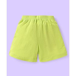 Babyhug Cotton Knit Mid Thigh Length Shorts with Beach Theme Print Pack of 3 - White Light Blue & Green