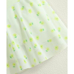 Babyhug Sleeveless Two Piece Swimsuit With Floral Print - Yellow