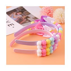 Babyhug Free Size Hair Bands With Bow Applique - Multicolor