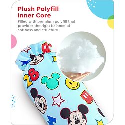 Babyhug Disney Cotton Bolsters with Mickey Face Print Set of 2 - Blue
