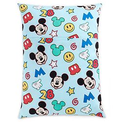 Babyhug Disney Cotton Rectangular Pillow With Smiley Mickey Face Print - Blue