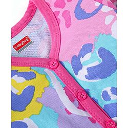 Babyhug Terry Knit Full Sleeves Printed Night Suit - Multi Colour