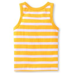 Babyhug 100% Cotton Knit Half Sleeves Sando Vests With Construction Vehicles Print Pack of 3 - Red Yellow & Navy Blue