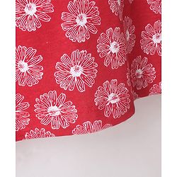 Babyhug Single Jersey Knit Sleeveless Frocks With Floral Applique - Pink