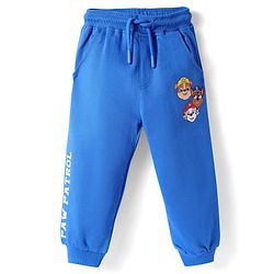 Babyhug Cotton Knit Full Length Lounge Pant with Paw Patrol Print - Blue