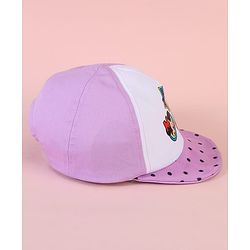 Babyhug Baseball Cap with Mickey & Friends Print White & Purple - Diameter 16cm