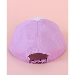 Babyhug Baseball Cap with Mickey & Friends Print White & Purple - Diameter 16cm