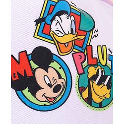 Babyhug Baseball Cap with Mickey & Friends Print White & Purple - Diameter 16cm