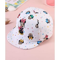 Babyhug Baseball Cap with Minnie Mouse White - Diameter 16cm