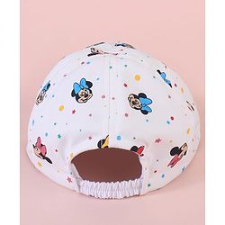Babyhug Baseball Cap with Minnie Mouse White - Diameter 16cm