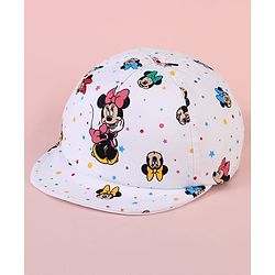 Babyhug Baseball Cap with Minnie Mouse White - Diameter 16cm