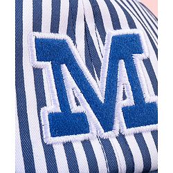 Babyhug Baseball Cap with Stripes White & Navy Blue - Diameter 16cm