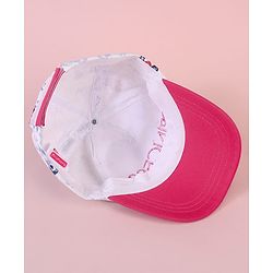 Babyhug Baseball Cap with Disney Princess Print  Pink & White - Diameter 13