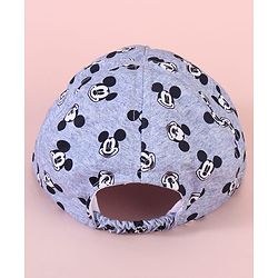 Babyhug Baseball Cap with Mickey Mouse Print Red & Grey - Diameter 15