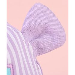 Babyhug  Baseball Cap with Ear Applique & Number Embroidery Purple - Diameter 16 cm