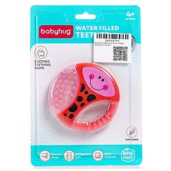 Babyhug Water Filled Honeybee Teether With Soft Sound Rattle - Red