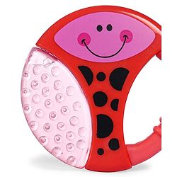 Babyhug Water Filled Honeybee Teether With Soft Sound Rattle - Red