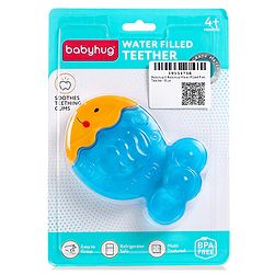 Babyhug Water-Filled Fish Shaped Teether - Blue | Safe, Soothing, and BPA-Free Teething Toy for Infants | Child-Safe Material | Promotes Oral Comfort & Sensory Development | Non-Toxic | BIS Certified