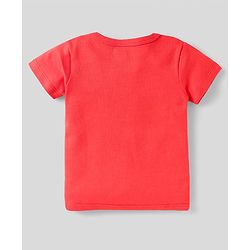 Babyhug 100% Cotton Interlock Knit Front Open Half Sleeves jhablas With Striped & Animal Print Pack Of 3 - Red Yellow & White