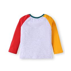 Babyhug Cotton Knit Full Sleeves T-Shirts with Stripes & Patch Detailing Pack of 3 - Multicolor