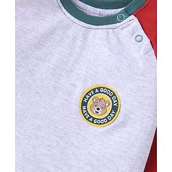 Babyhug Cotton Knit Full Sleeves T-Shirts with Stripes & Patch Detailing Pack of 3 - Multicolor
