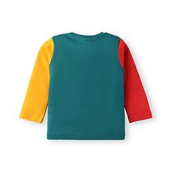 Babyhug Cotton Knit Full Sleeves T-Shirts with Stripes & Patch Detailing Pack of 3 - Multicolor