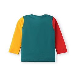 Babyhug Cotton Knit Full Sleeves T-Shirts with Stripes & Patch Detailing Pack of 3 - Multicolor