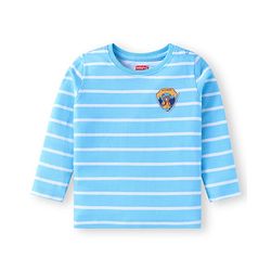 Babyhug Cotton Knit Full Sleeves T-Shirts with Stripes & Patch Detailing Pack of 3 - Multicolor