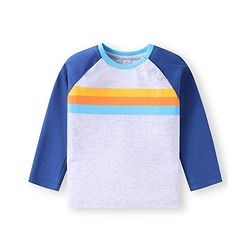 Babyhug Cotton Knit Full Sleeves T-Shirts with Stripes & Patch Detailing Pack of 3 - Multicolor