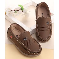 Cute Walk by Babyhug Slip on Formal Loafer Shoes - Brown