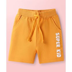 Babyhug Single Jersey Knit Half Sleeves T-Shirt & Shorts Set with JCB  Print -White & Yellow