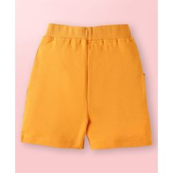 Babyhug Single Jersey Knit Half Sleeves T-Shirt & Shorts Set with JCB  Print -White & Yellow