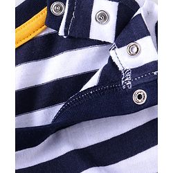 Babyhug Single Jersey Knit Half Sleeves T-Shirt & Shorts Bear Print - Yellow & Navy