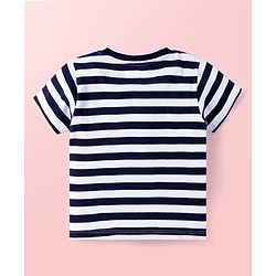 Babyhug Single Jersey Knit Half Sleeves T-Shirt & Shorts Bear Print - Yellow & Navy